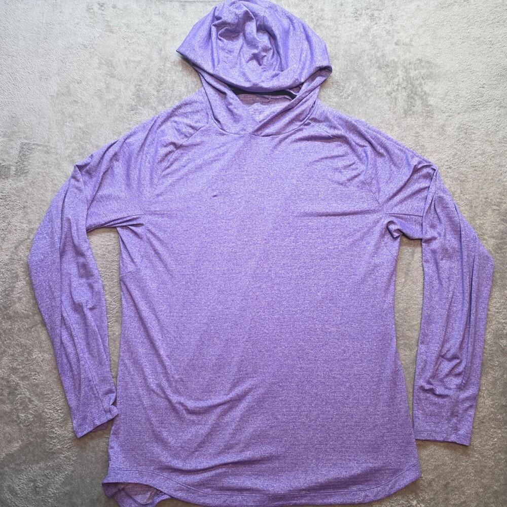 Lululemon Hooded Shirt Mens XL Purple Long Sleeve Lightweight Athletic Tee